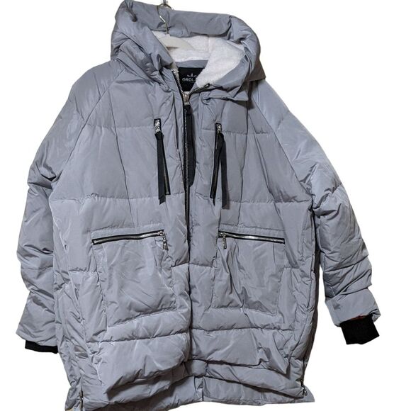 NEW Orolay Universe classics thickened down jacket coat parka gray women's 4XL